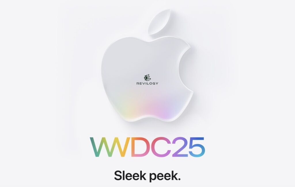 Logo de la WWDC 2025 sobre un fondo digital abstracto con elementos de iOS, macOS y watchOS, WWDC 2025: Novedades Apple | iOS 19 y Más