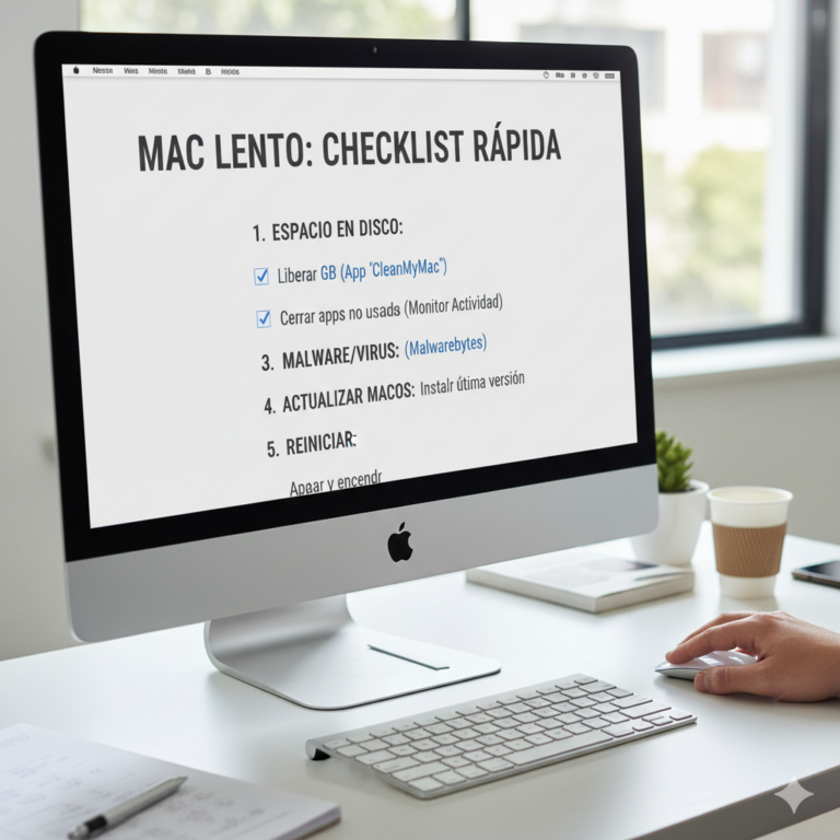 Mac muy lento: checklist rápido antes de pensar en cambiarlo